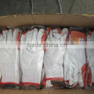 DDSAFETY 2017 Red Rubber Coated Gloves With Cotton Liner Safety Gloves thumbnail-3