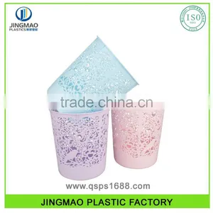 PP Semi-transparent Color Hollow Out Design Plastic Dustbin thumbnail-2
