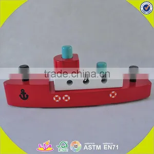 Wholesale Funny Kids Wooden Small Toy Boats Best Design Wooden Small Toy Boats W04F004 thumbnail-5