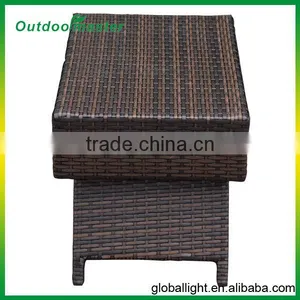 Outdoor Foldable Wicker Side Table Patio Furniture thumbnail-2