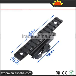 D0038 Aluminum Alloy 21mm Tactical Flashlight Gun Mount Quick Disassembly Rail Adaptor thumbnail-1