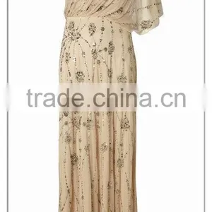 Lady/girl Elegant/graceful Evening Dress/one Shoulder Shiny Beaded Floor Length Christmas Dresses thumbnail-1