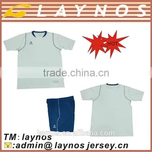 White and Navy Piping Soccer Jerseys Set thumbnail-1