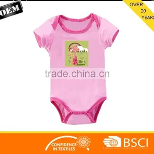 Newborn Clothes Short Sleeve Infant Product Cotton Baby Romper With Printing thumbnail-5