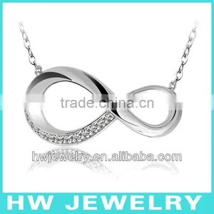 Silver Infinity Symbol Necklace thumbnail-1