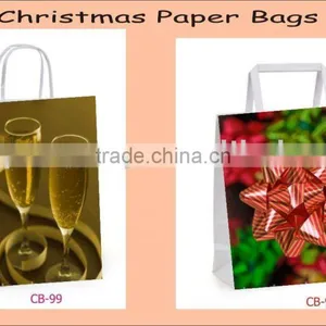 Paper Gift Bags With Rope Handles / Printed Gift Paper Bags thumbnail-1