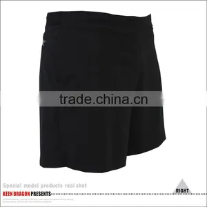 NEW CUSTOM DESIGN PLAIN BLACK MMA SHORTS WITH WATERPROOF ZEPPERS thumbnail-5