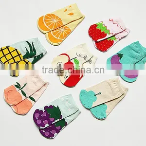 Zm11167a Cartoon Fruits and Vegetables Female Ship Socks Wholesale Invisible Socks Women thumbnail-1