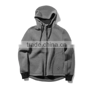 Newest Custom Mens Hoodie Factory Navy Blue Hoodie With Front Big Pocket thumbnail-1