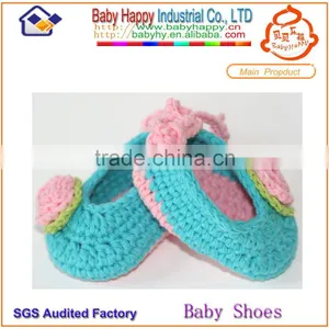 Cotton Yarn Baby to Crochet Handmade Crochet Baby Girl Shoes thumbnail-5
