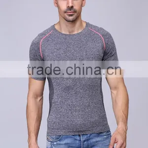 High Quality Seamless Men's Sport Wear Training T-shirt thumbnail-1