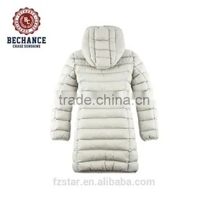 Women Long Ultralight Down Jacket With Hoody thumbnail-2