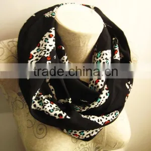 Puma Pattern Infinity Chiffon Scarf , Animal Print Scarf thumbnail-3