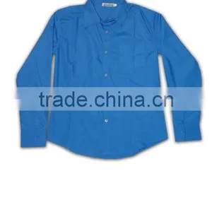 2015 Hot Sell Wholesale High Quality Tailored Mens Flannel Blue Shirts thumbnail-5