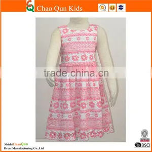 2017 Baby Girl Latest Fashion Embroidered Lace Floral Dresses for Girls Wholesale thumbnail-1