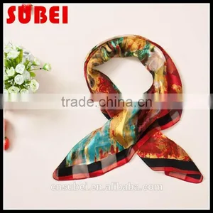 2015 Classic Female Pure Color Absorb Sweat, Antibacterial Silk Scarves thumbnail-2