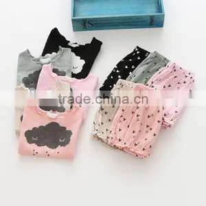 Summer Printing T-shrits and Shorts Girls Casual Kids Clothing Sets thumbnail-2
