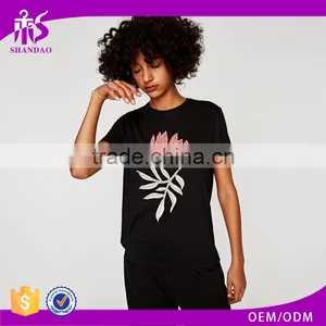 Guangzhou Shandao Factory OEM Customized New Design High Quality Logo Printed Short Sleeve O-Neck Bulk Wholesale T Shirts thumbnail-1