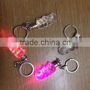 Crystal Singapore Merlion Model With LED Keychain For Souvenirs Gifts KJJ-02 thumbnail-1