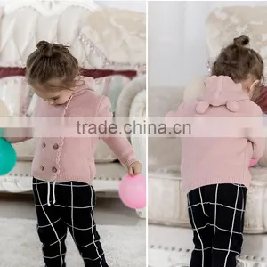 B22269A Baby Knit Cardigan Sweater Europe Baby Hooded Knit Cardigan thumbnail-5