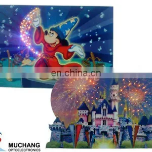 3D LED Light up Handmade Paper Greeting Cards With Music Chip thumbnail-6
