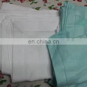 Dyeing Colors Linen Napkin in Turquoise/blush/taupe Color thumbnail-4