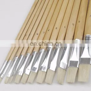 Long Wooden Handle Artist Bristle Paint Brushes thumbnail-2