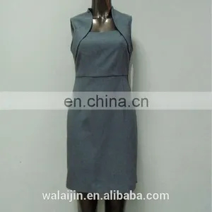 Simple and Cute Back Hollow Out Design Office Lady Tea Dress thumbnail-2
