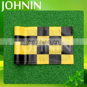 OEM High Quality 420D Nylon Durable Colorful Grid Golf Flags With Customized Logo thumbnail-3
