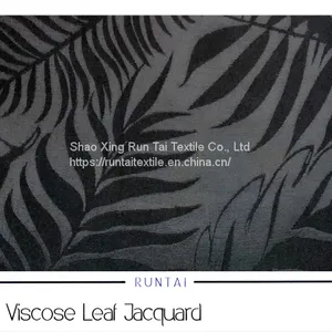 64% Viscose 36% Rayon Leaf Jacquard thumbnail-1