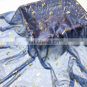 China Supplier Cheap High Quality 100% Polyester 30D Bronzing Chiffon Fabric for Saree thumbnail-5