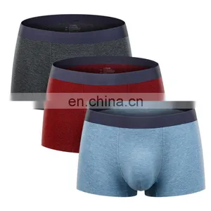 Amazon Cotton Hot Selling Plain Boys Mens Sexy Boxer Underwear thumbnail-1