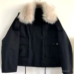 Supply Down Jacket, Cotton Coat, Coat, Collar, Cap Strip, Artificial Wool and Fox Tail Hair, Raccoon Dog Hair, Real Fur, Grass Collar Can be Processed and Customized thumbnail-3