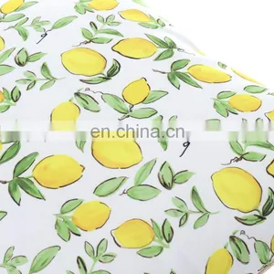 Bright Yellow Watercolor Lemons and Green Leaves Outdoor Pillow Waterproof Seat Cushion Outdoor Chair Cushions thumbnail-4