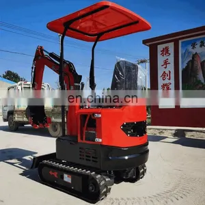 Free Shipping 360 Degree Rotation Crawler Mini Excavator 1 Ton for Sale thumbnail-7
