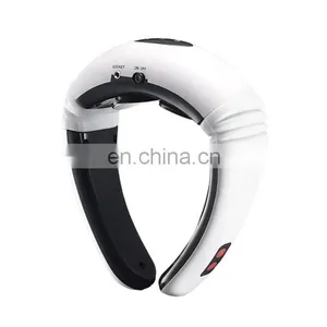 Electric U Shape Back Neck Shoulder Electrical Pulse Shock Body Massager Remote Control With Heat Portable EMS Neck Massager thumbnail-4