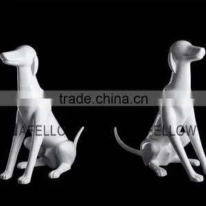 White Fiberglass Abstract Dog Mannequin for Sale thumbnail-2