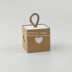 Heart-shaped Retro Kraft Paper Box, Candy Packaging, Wedding Candy Box, Spot Wholesale thumbnail-1