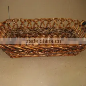 Rectangular Wicker Basket Tray thumbnail-1