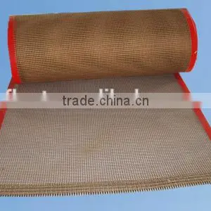 Systems 1*1/2*2/4*4/10*10 Hole Ptfe Mesh Belt for Conveyor Belt Brown With Bull Nose Joint High Temperature Made in China thumbnail-1