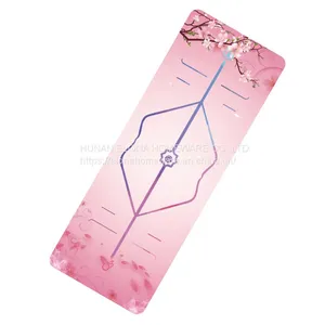 HOT Wholesale Colorful Fabric Rubber Yoga Matt Suede thumbnail-1