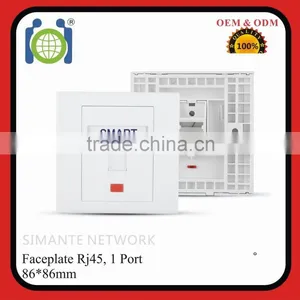 1Port 86*86 Fiber Wallplate ABS thumbnail-1