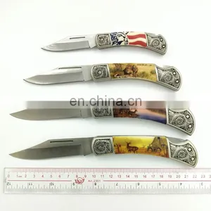 Folding Blade Utility Knives 3D Printing Pattern Plastic Handle Custom LOGO Camping Tactical Pocket Knife thumbnail-2