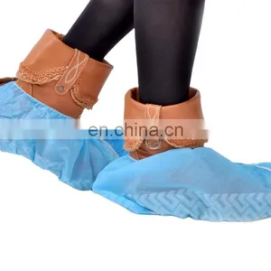 Disposable Machine Made Non Woven Fabric Non Slip Boot Covers Non Woven Shoe Covers thumbnail-1