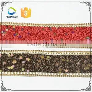 Bling Bling Fashion Hot Fix Rhinestone Trimming Stiking on Dress thumbnail-3