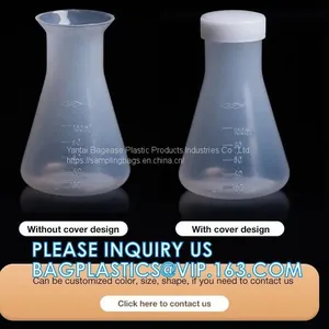 50ml 100ml 250ml 500ml 1000ml Laboratory Narrow Neck Plastic Erlenmeyer Flask, Narrow Neck Flask Erlenmeyer Flask With Lid thumbnail-3