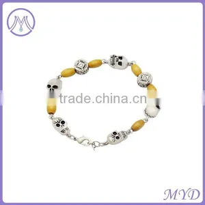 High Quality Stainless Steel Chain Bracelet With Skull thumbnail-4