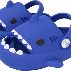 Shark Slides Non-Slip Novelty Open Toe Sandals Extremely Comfy Cushioned Thick Sole Cute Cartoon Shower Slippers thumbnail-1