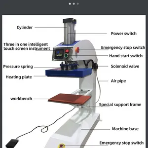 23X30cm Commercial Grade Professional Small Pneumatic Heat Press Machine for Lable/tshirt thumbnail-4