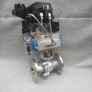 Stainless Steel Pneumatic Ball ValvePneumatic Ball Valve Stainless Steel Flange Ball Valve Q41F-16P thumbnail-5